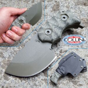 Wander Tactical - Tryceratops - OD Green & Green Micarta - couteau personnalisé