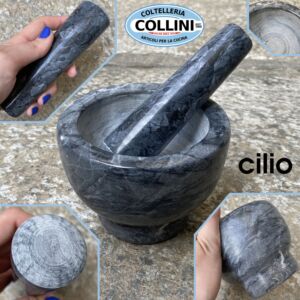 Cilio - Mortier en marbre noir cm. 13 - 420319