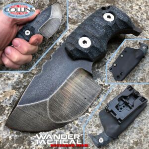 Wander Tactical - Tryceratops Compound - Raw & Black Micarta - couteau