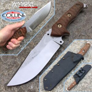 Wander Tactical - Haast - Satin SanMai CoS et Brown Micarta - couteau artisanal