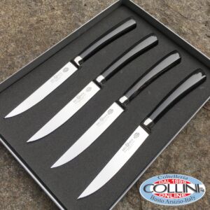 Del Ben - Set 4 couteaux de coûts avec poignée en pointe de corne - couteaux de table