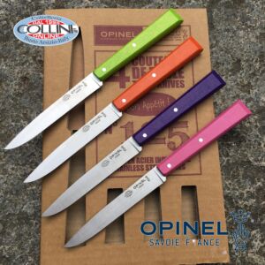 Opinel - N° 125 Esprit Pop - 4 couteaux de table de couleur