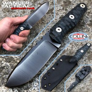 Wander Tactical - Scrambler - Iron Washed & Black Micarta - Couteau