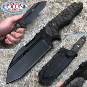 Wander Tactical - Hurricane Military Tool - GunKote Black & Micarta Black - couteau sur mesure