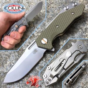 Rick Hinderer knives - Half Track G10 Green - couteau semi-personnalisé