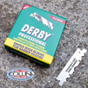 Derby - 100 demi lames en acier inoxydable pour Shavette - lames