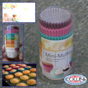 Birkmann - Jeu de 200 moules à muffins et à cupcakes en papier cuisson coloré