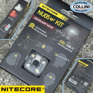 Nitecore - NU05 V2 Kit - Headlamp Mate - ultra compacte, rechargeable par USB - 40 lumens - Torche Led