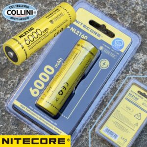Nitecore - NL2160 - Batterie rechargeable Li-Ion 21700 3.6V 6000mAh 8A