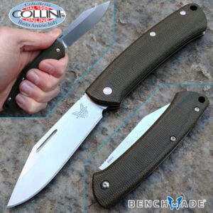 Benchmade - 318 Proper Slipjoint Clip Point - Green Micarta - couteau