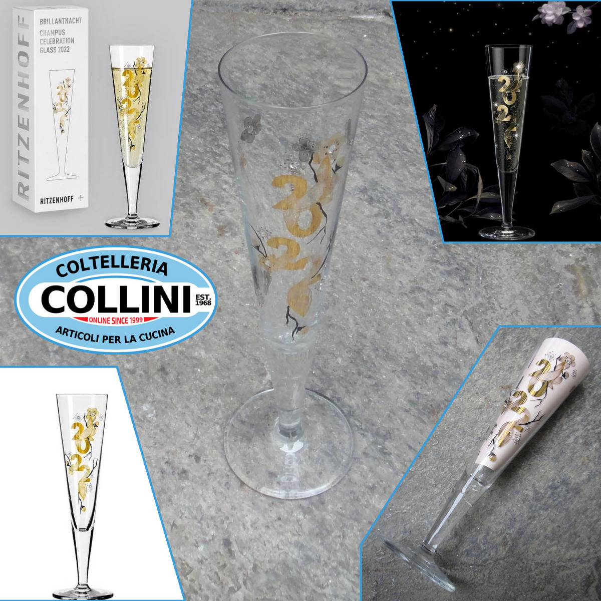 Ritzenhoff - Coupe à expédition champagne Champus millésime 2020 avec pierres Swarovski